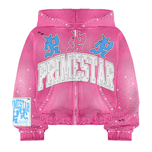 PRIMESTAR "STAR BOY" PINK HOODIE